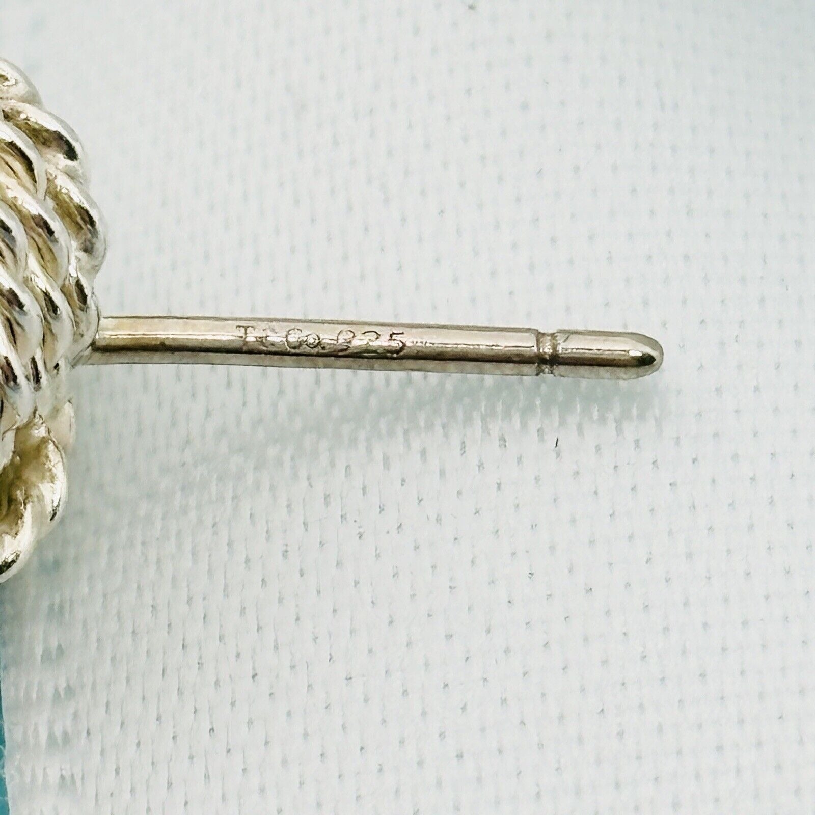 1 SINGLE Tiffany & Co Somerset Knot Stud Earring Replacement Lost in Silver