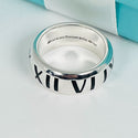 Size 6.5 Tiffany Atlas Ring in Black Enamel Sterling Silver - 4