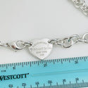 20" Return to Tiffany & Co Heart Tag Choker Necklace Center Heart Large Links - 8