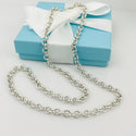 22 inch Tiffany and Co 6mm Large Round Rolo Link Chain Necklace Mens Unisex - 1