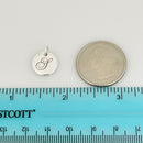 Tiffany Silver Letter S Alphabet Initial Round Circle Notes Charm Pendant-5