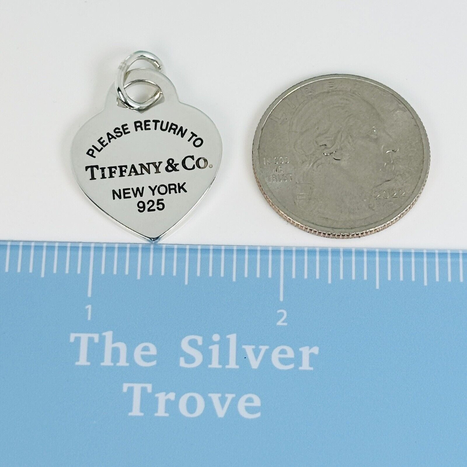 Return to Tiffany Black Enamel Heart Tag Charm or Pendant