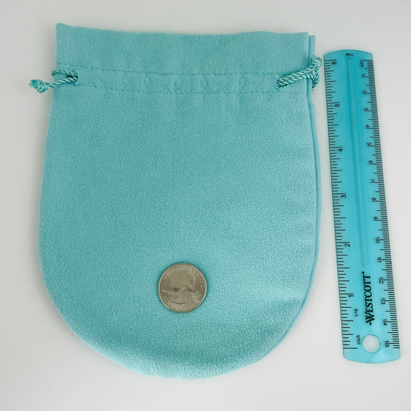 Extra Large Jumbo Tiffany & Co Blue Pouch Suede Drawstring Vintage - 2