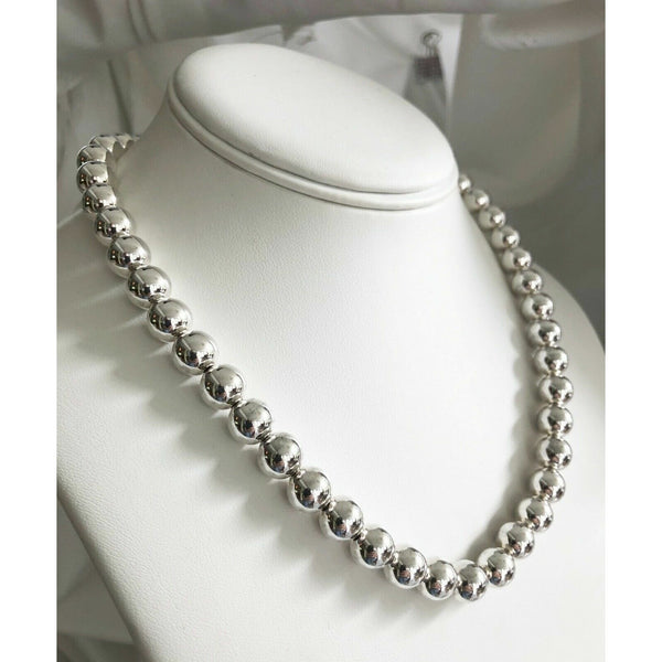 24” Tiffany & Co Sterling Silver HardWear 10mm Bead Necklace - 2