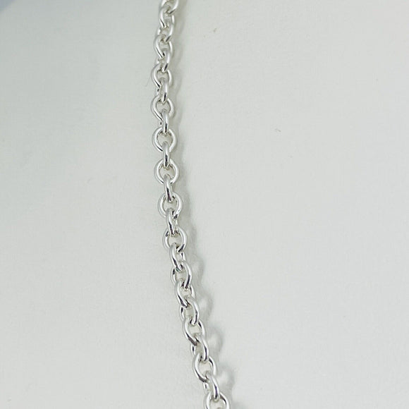 16" Tiffany & Co 3mm Large Link Rolo Chain Necklace