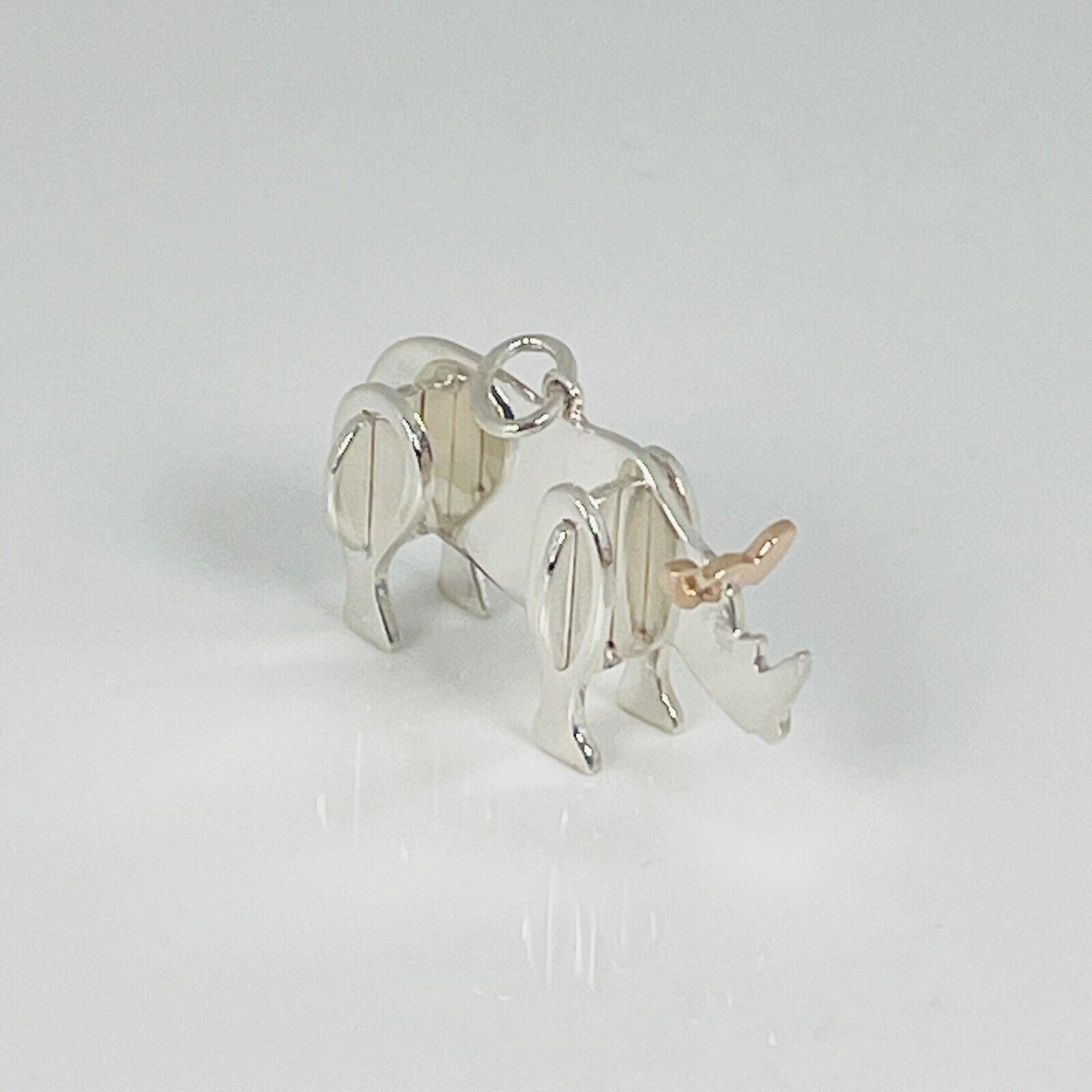 Tiffany & Co Save The Wild Rhinoceros Rhino Charm or Pendant in Silver and Gold