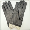 Tiffany & Co Black and Blue Leather and Cashmere Women's Winter Gloves-2