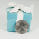Tiffany Porcelain Blue Trinket Gift Jewelry Box Bone China Mini Small Miniature - 2