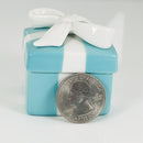 Tiffany Porcelain Blue Trinket Gift Jewelry Box Bone China Mini Small Miniature-2