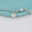24" Tiffany & Co Mens Coin Edge ID Dog Tag Bead Chain Necklace - 6
