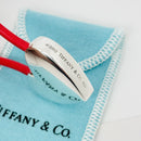 Tiffany & Co Silver Puffed Heart Key Ring Keychain in Red Rubber Sterling Silver-6