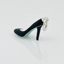 Tiffany Stiletto High Heel Shoe Charm in Blue Black Enamel and Sterling Silver - 2