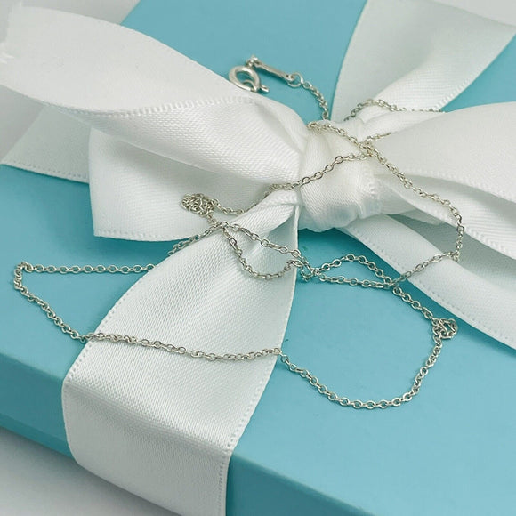 16" Tiffany & Co Chain Necklace by Elsa Peretti 1.5mm links in Sterling Silver
