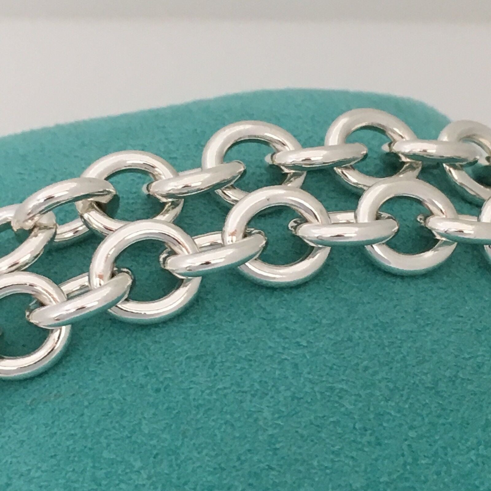 18" Tiffany & Co Sterling Silver Engravable Blank Heart Tag Necklace