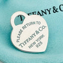 Return to Tiffany Blue Enamel Heart Tag Pendant or Charm - 1