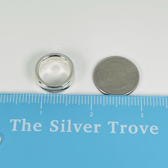 Size 5.5 Tiffany & Co 1837 Ring Concave in Sterling Silver