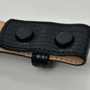 Tiffany & Co Black Lizard Skin Leather Mens Belt Size 32-4