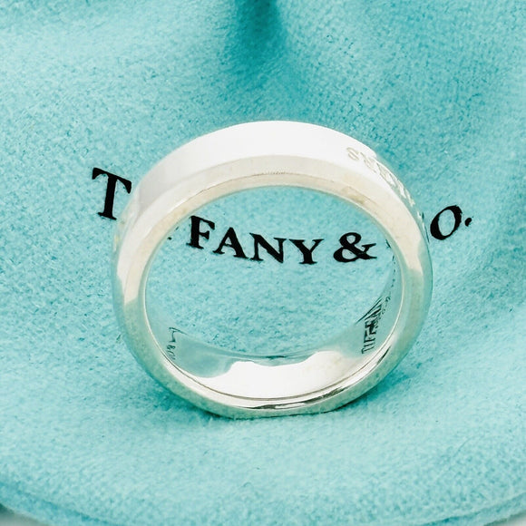 Size 6.5 Tiffany Makers Slice Ring Medium 6.7mm Band in Sterling Silver