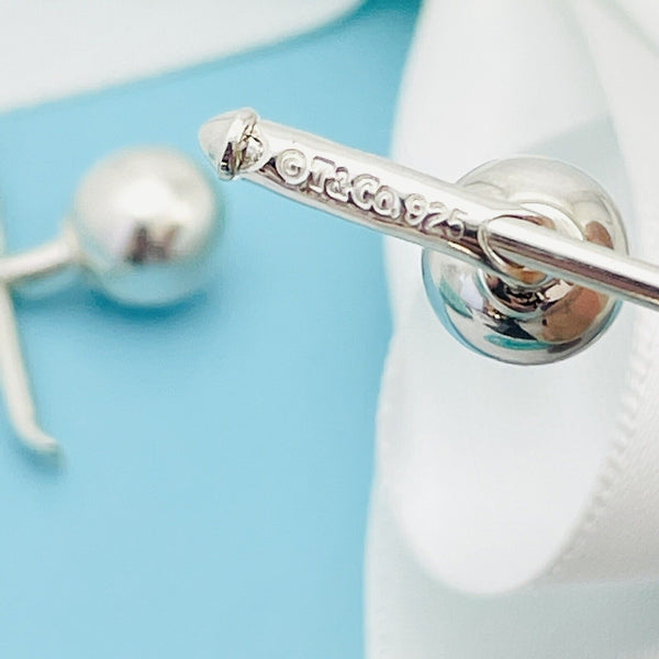 Tiffany Classic Cufflinks Shirt Studs HardWear Bead Ball in Sterling Silver - 3