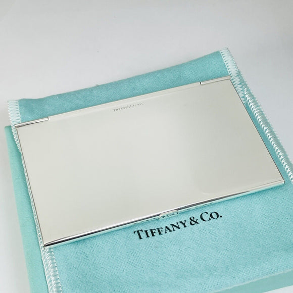 Tiffany & Co Business Card Holder Machined Turned Engravable in Sterling Silver