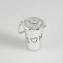 RARE Tiffany & Co I Heart Love NY Coffee Cup Beverage Tumbler Charm AUTHENTIC-3