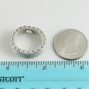 Size 7.5 Tiffany Somerset Mesh Basket Weave Ring in Sterling Silver Unisex-5