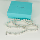 24.5” Tiffany & Co Sterling Silver HardWear 10mm Bead Necklace-2