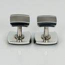 Tiffany Atlas Cufflinks in Titanium and Sterling Silver Roman Numerals XII 12-4