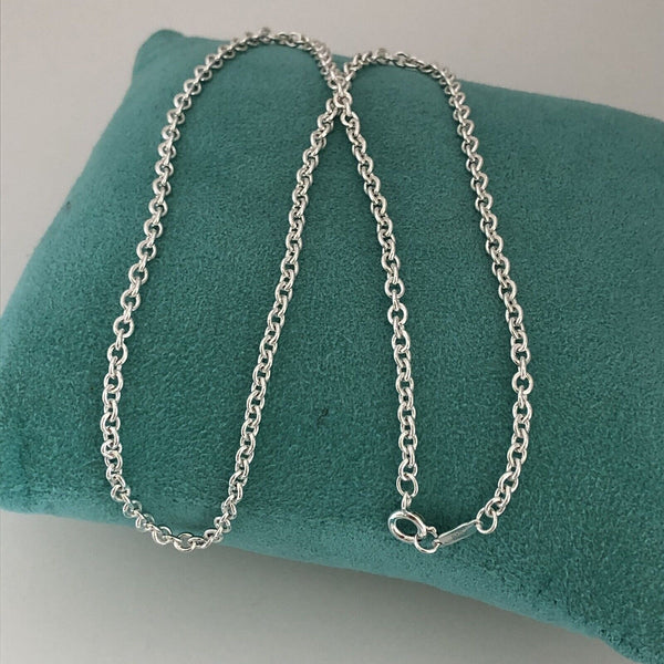 24" Tiffany & Co Chain Necklace Mens Unisex 3mm Large Link in Sterling Silver - 2