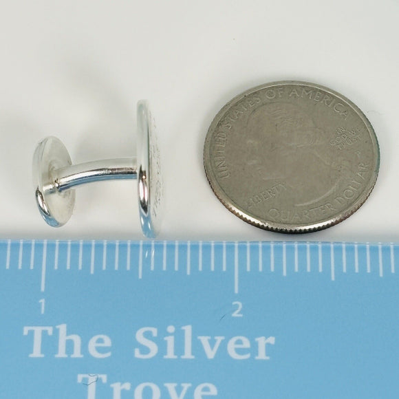 Return to Tiffany Oval Cufflink in Sterling Silver 1 Single Replacement For Lost