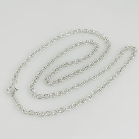 18" Tiffany & Co 3mm Large Link Chain Necklace in Sterling Silver - 0