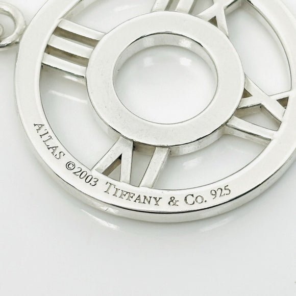 18" Tiffany Atlas Pendant Necklace Circle Bar Toggle Clasp in Sterling Silver