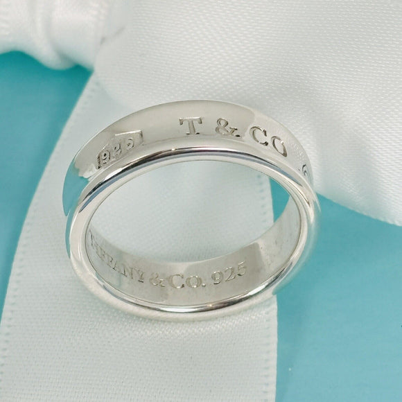 Size 8.5 Tiffany & Co 1837 Ring in Sterling Silver