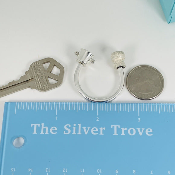 Tiffany & Co Champagne Wine Bucket Cork Sommelier Waiter Key Ring Chain