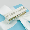 RARE Tiffany Atlas Double Money Clip  Sterling Silver with Roman Numerals-1