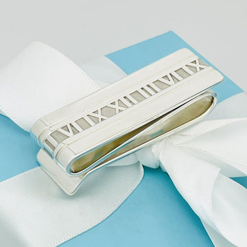 RARE Tiffany Atlas Double Money Clip  Sterling Silver with Roman Numerals