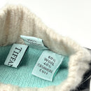 Tiffany & Co Black and Blue Leather and Cashmere Women's Winter Gloves-5