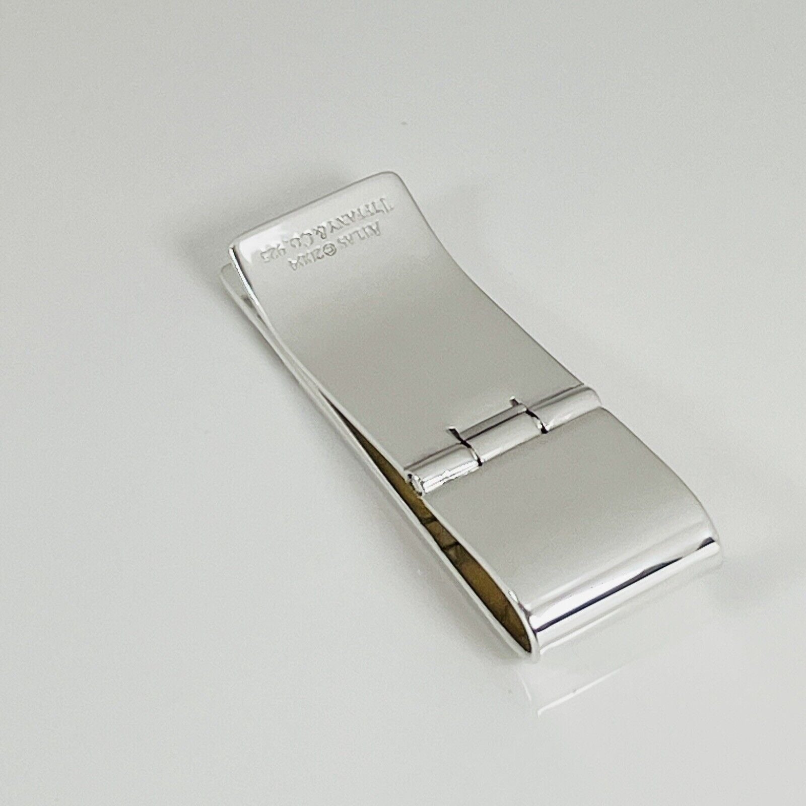 RARE Tiffany & Co Atlas Hinged Money Clip Roman Numerals in