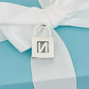 Tiffany & Co Letter N Alphabet Initial Padlock  Notes Charm Pendant in Silver - 3