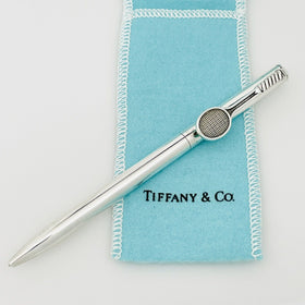 RARE Tiffany Tennis Racket Purse Pen in Sterling Silver