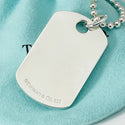 24" Tiffany & Co 1837 Dog ID Tag on Bead Chain Necklace Mens Unisex - 4