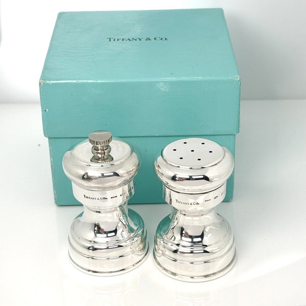 Tiffany & Co Vintage Salt and Pepper Grinder Shakers Set in Sterling Silver - 10