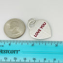 Tiffany & Co I LOVE YOU Large Red Enamel Sterling Silver Heart Tag Penda…-4