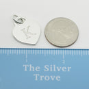 Tiffany Letter K Heart Pendant or Charm Notes Alphabet in Sterling Silver-5
