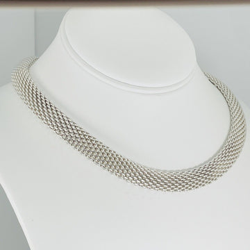 17" Tiffany & Co Somerset Mesh Collar Necklace in Sterling Silver