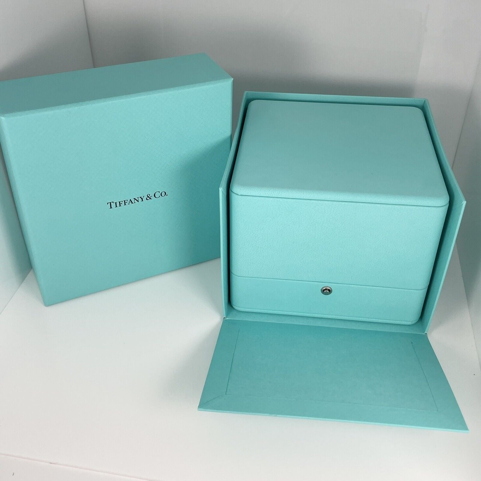 Tiffany & Co Watch or Bracelet Storage Box in Blue Leather