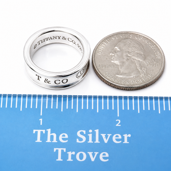 Tiffany & Co. 1837 Concave Ring Sterling Silver 925 Size 5.5 Men's Unisex Band