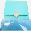 Tiffany Blue Leather Folding Necklace Presentation Blue Travel Storage Lux Pouch-5