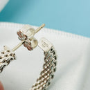 1 Tiffany & Co Somerset Mesh Hoop Huggie Earring Large 1.0" Single Replacement-4