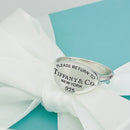 Size 5 Please Return to Tiffany & Co Oval Signet Ring in Sterling Silver-3